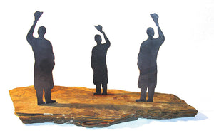 3 Men Waving