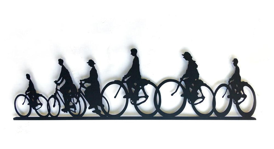 Six Bicycle Riders - Urban Scene