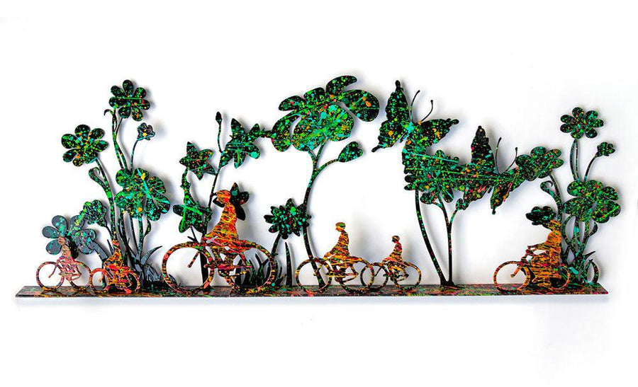Riding in Colourful Landscape