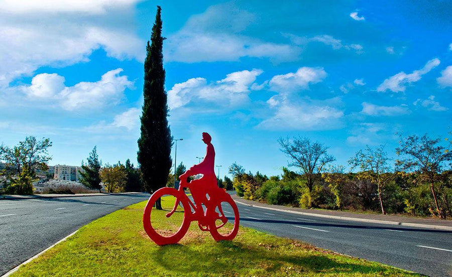 Bicycle Rider and Tree